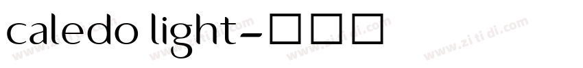 caledo light字体转换